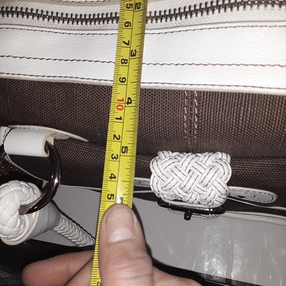 NWOT. Rafe SPRING Purse Brown & white - Picture 5 of 5